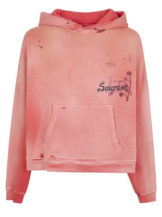 26SS 팔리 할리우드 후드 티셔츠 4U003Q3009ORG Pink