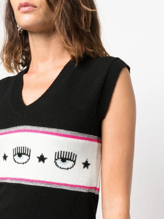  키아라 페라그니 스웨터 73CBFM19CMA10899 Black - CHIARA FERRAGNI