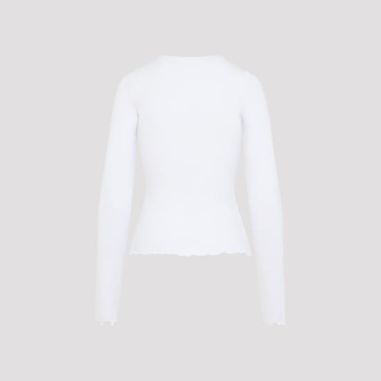 26SS 모스키노 긴팔 티셔츠 261E1203 0546 White - MOSCHINO