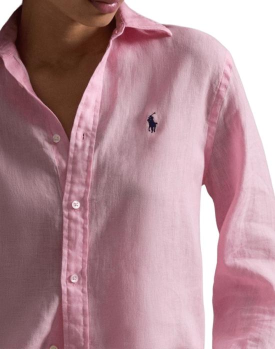 26SS 폴로 랄프로렌 포니 자수 리넨 셔츠 (211970730009) 211970730 Pink - POLO RALPH LAUREN