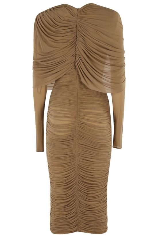 25FW 마그다뷰트림 미디 원피스 328725 097 Brown - MAGDA BUTRYM