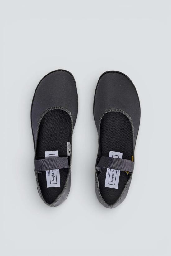  드로게리아 크리벨리니 플랫 슈즈 블랙 새틴 발레 라운드 엘라스틱 플랫 - DROGHERIA CRIVELLINI