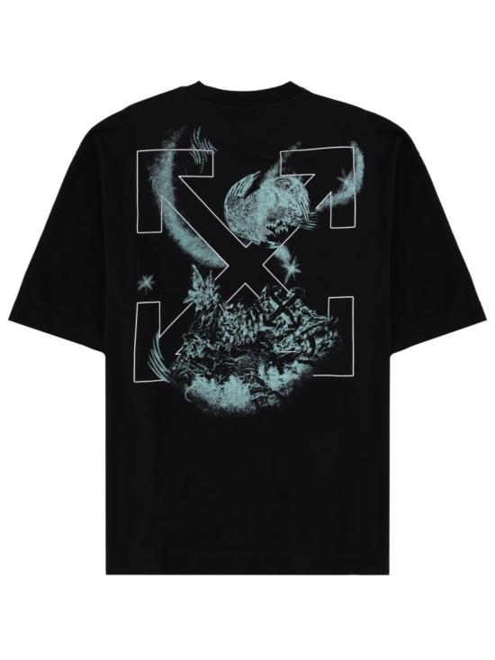  오프화이트 탑 로고 티셔츠 블랙 - OFF WHITE