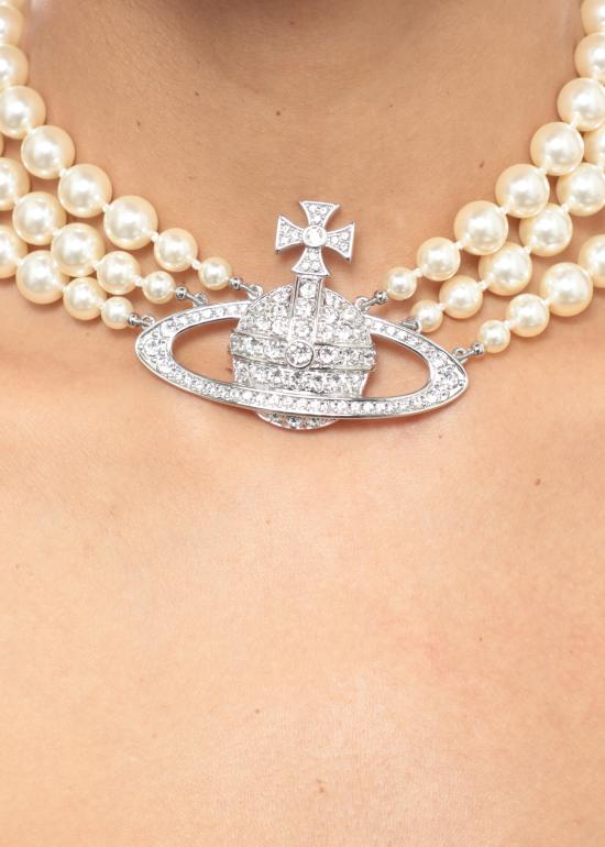 26SS 비비안웨스트우드 목걸이/팬던트 63030007 02P127 CNP127 Silver - VIVIENNE WESTWOOD