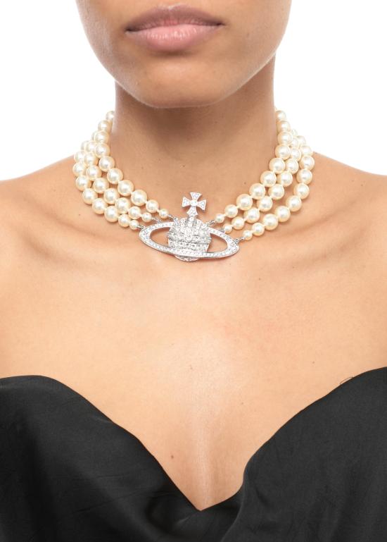 26SS 비비안웨스트우드 목걸이/팬던트 63030007 02P127 CNP127 Silver - VIVIENNE WESTWOOD