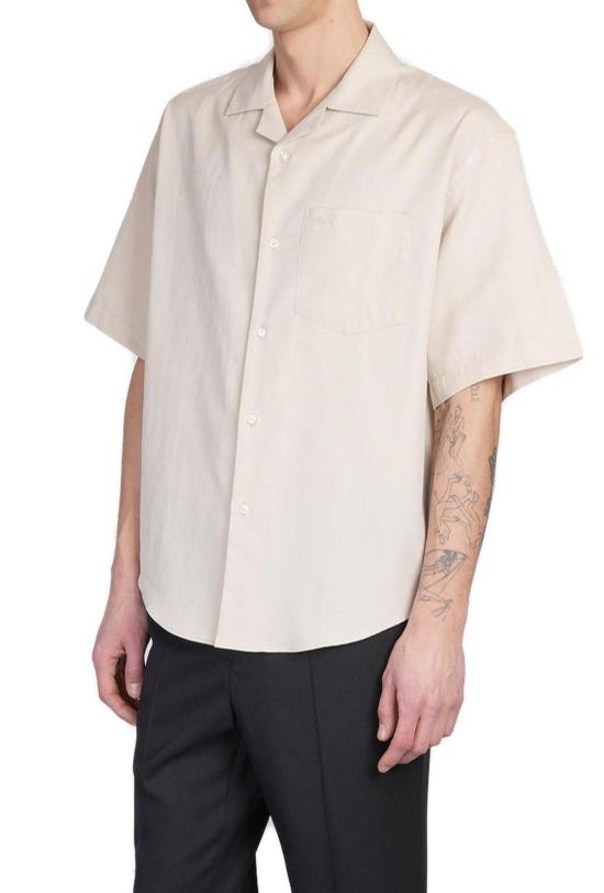  아미 반팔 셔츠 알렉상드르 마티우시 반팔 박시 셔츠 진저 - AMI