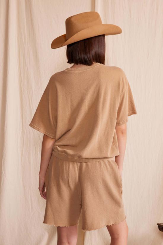  피플 오브 레이저 반팔 티셔츠 여가를 즐기는 사람들을 위한 하모니 반팔 크루넥 티셔츠 - PEOPLE OF LAISURE