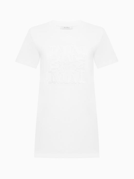  막스마라 반팔 티셔츠 막스 마라 파크 모노그램 코튼 티셔츠 화이트