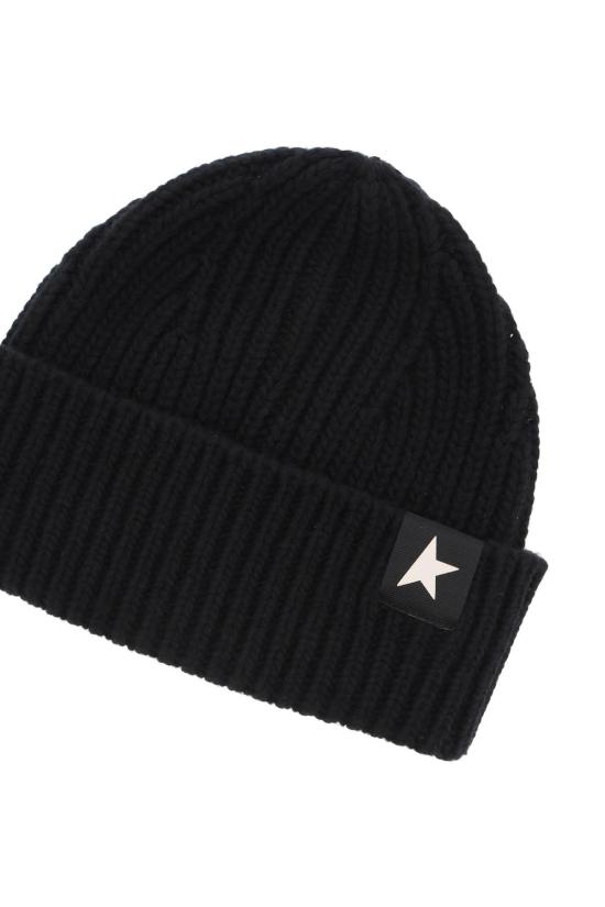  골든구스 모자 골든 구스 데미안 스타 비니 블랙 - GOLDEN GOOSE