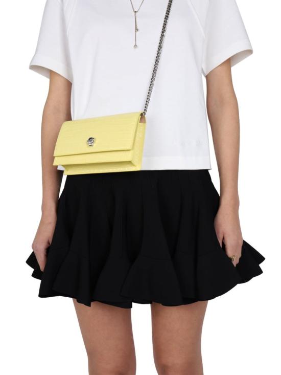  알렉산더 맥퀸 반팔 티셔츠 크루넥 티셔츠 화이트 - ALEXANDER MCQUEEN