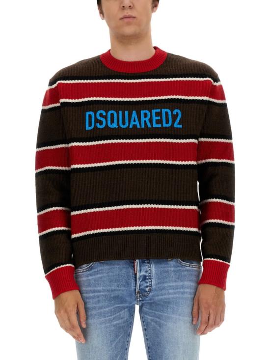  디스퀘어드2 스웨터 Dsquared2 로고 저지 멀티컬러
