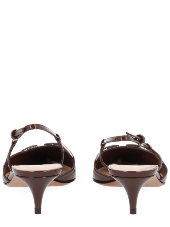  발렌티노 가라바니 힐/펌프스 슬링백 V 로고 시그니처 힐 브라운 - VALENTINO GARAVANI