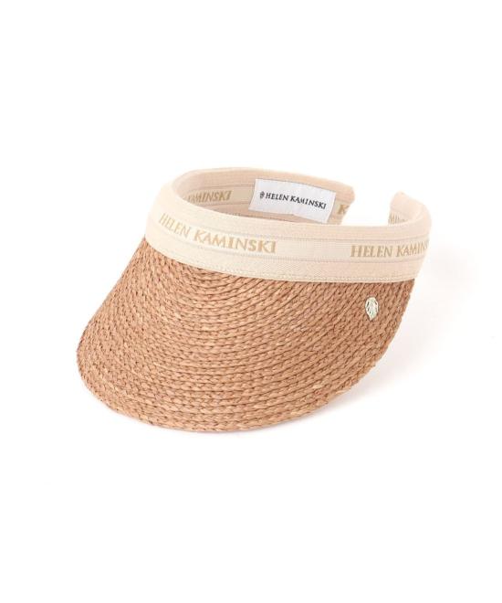 26SS 헬렌카민스키 블랑카 8 바이저 HAT52204 NOUGAT NATURAL LOGO DOM