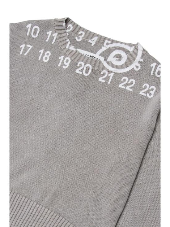  [키즈] MM6 메종마르지엘라 풀오버 메종 마르지엘라 로고 스웨트셔츠 (크리스마스 사이즈 Mm6, 브라운) - MM6 MAISON MARGIELA