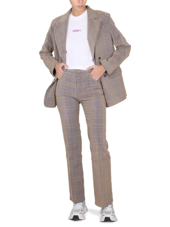  알렉산더 맥퀸 스트레이트 팬츠 하이웨이스트 팬츠 베이지 - ALEXANDER MCQUEEN