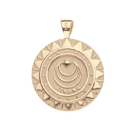  제인 윈 주얼리 목걸이/팬던트 강렬한 불타는 태양 코인 펜던트 목걸이 - JANE WIN JEWELRY