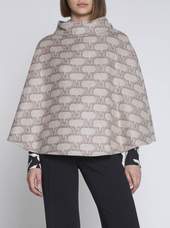  막스마라 코트 막스 마라 도리나 캐시미어 앤 울 케이프 베이지 - MAX MARA