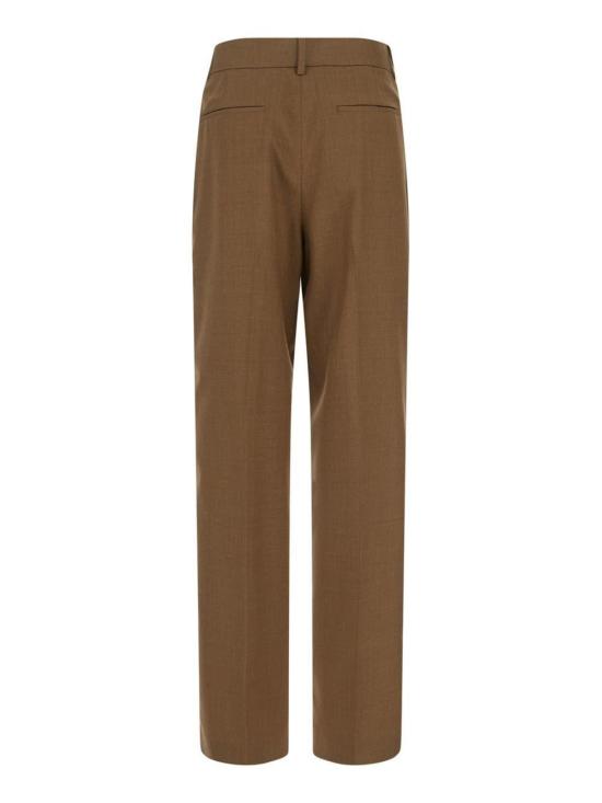  버버리 스트레이트 팬츠 와이드 레그 팬츠 베이지 - BURBERRY