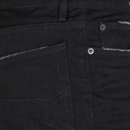  발렌시아가 숏 스커트 프레이드 엣지 미니 데님 스커트 블랙 - BALENCIAGA