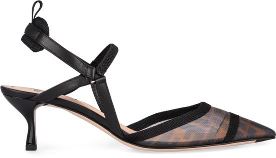  펜디 콜리브리 라이트 FF 메쉬 미디움 힐 슬링백 8J8589AQ6U F13TU brown - FENDI