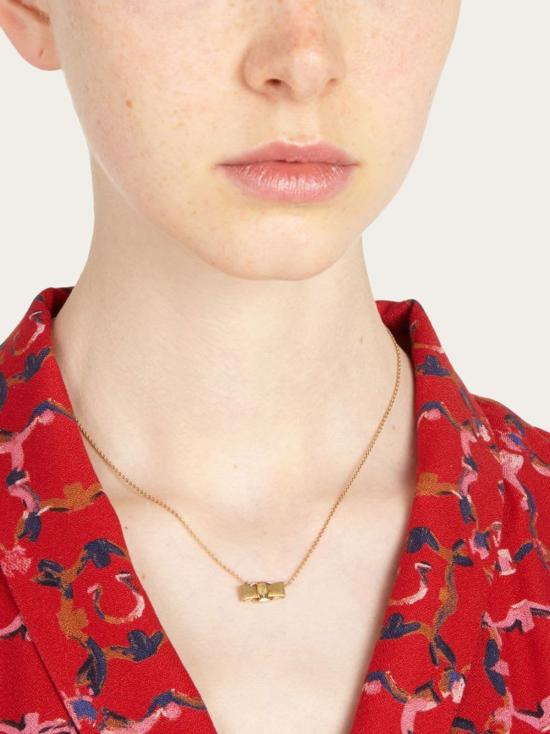  살바토레 페라가모 목걸이/팬던트 페라가모 비쥬 브라스 네크리스 골드 - SALVATORE FERRAGAMO