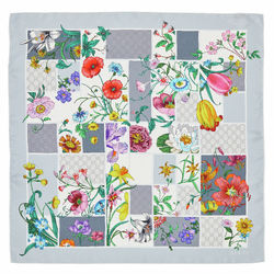 26SS 구찌 프린트 실크 트윌 까레 8501073G0011963 Grey