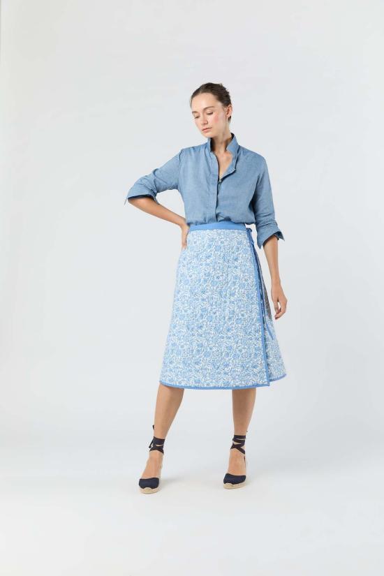  앤 매쉬번 데님 셔츠 멜 셔츠 - ANN MASHBURN