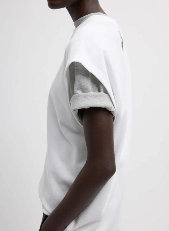  티비 긴팔 티셔츠 T000WS7851 WHITE - TIBI