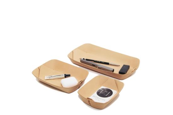  sonyeon 가죽소품 소니온 AC09 F 가죽 접시 세트 내추럴 - SONYEON