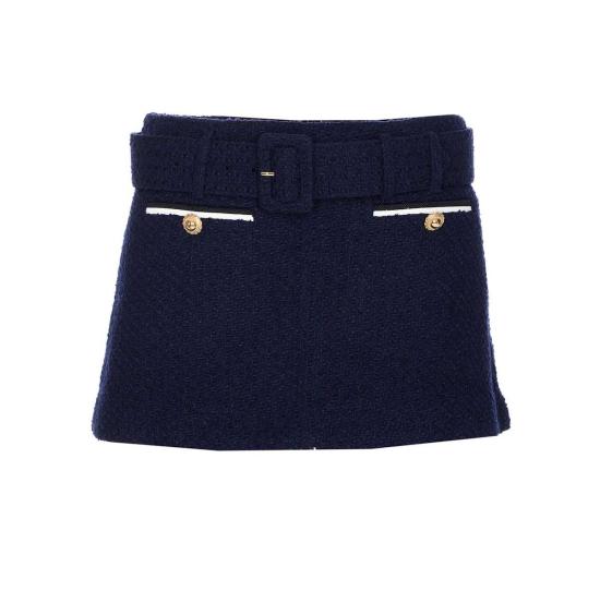  셀프 포트레이트 숏팬츠 자화상 Boucle Skort Blue