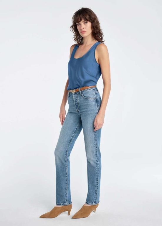  페이보릿 도우터 민소매 티셔츠 가장 사랑하는 딸 깨끗한 탱크 리버 블루 - FAVORITE DAUGHTER