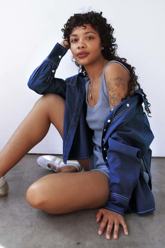  Noble 데님 셔츠 노블 칼라 셔츠 네이비 - NOBLE