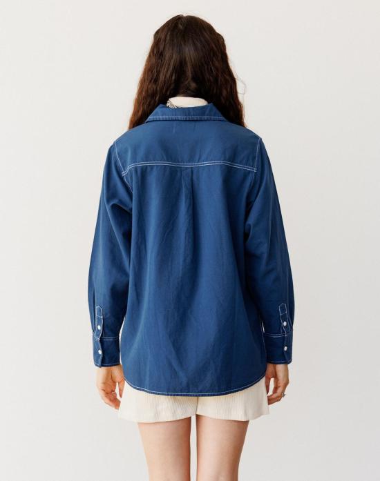  Noble 데님 셔츠 노블 칼라 셔츠 네이비 - NOBLE