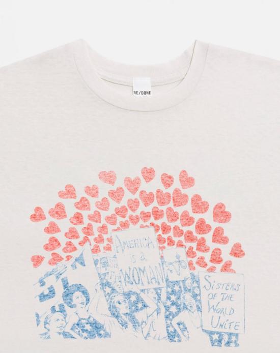 리던 반팔 티셔츠 Re/Done 50년대 자매 티셔츠 - RE/DONE