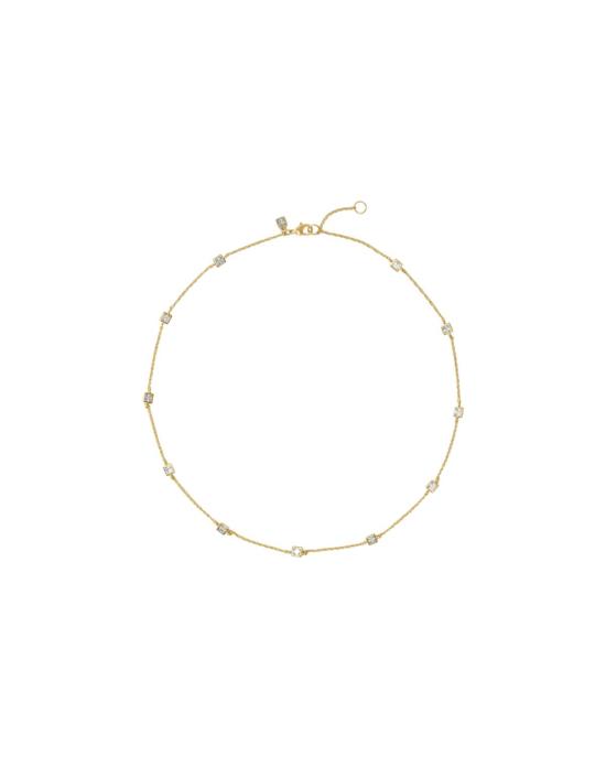  줄리 보스 목걸이/팬던트 졸리 델리케이트 스테이션 네크리스 큐빅 지르코니아 - JULIE VOS