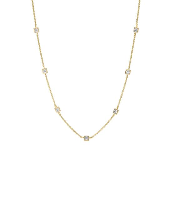  줄리 보스 목걸이/팬던트 졸리 델리케이트 스테이션 네크리스 큐빅 지르코니아