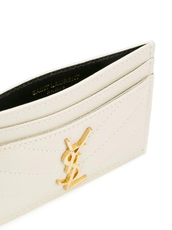 26SS 생로랑 카산드라 마틀라세 카드 케이스 423291 BOW01 9207 CREMA SOFT - SAINT LAURENT