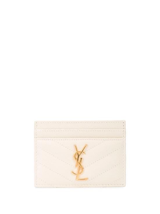 26SS 생로랑 카산드라 마틀라세 카드 케이스 423291 BOW01 9207 CREMA SOFT