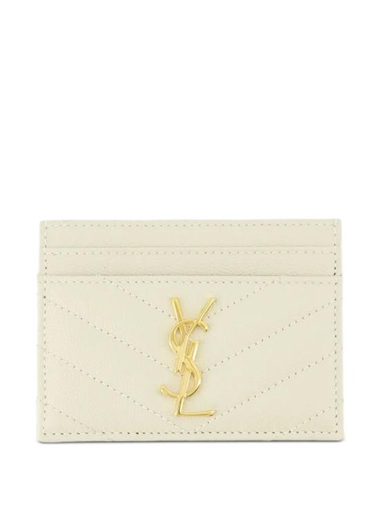 26SS 생로랑 카산드라 마틀라세 카드 케이스 423291 BOW01 9207 CREMA SOFT - SAINT LAURENT