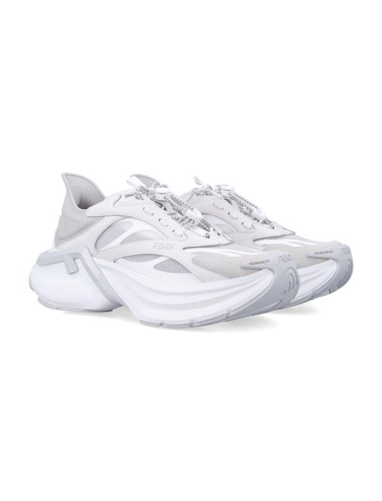 26SS 펜디 F-라이트 가죽 메쉬 러닝 슈즈 8E8887 AYFP F1V80 WHITE DOM - FENDI