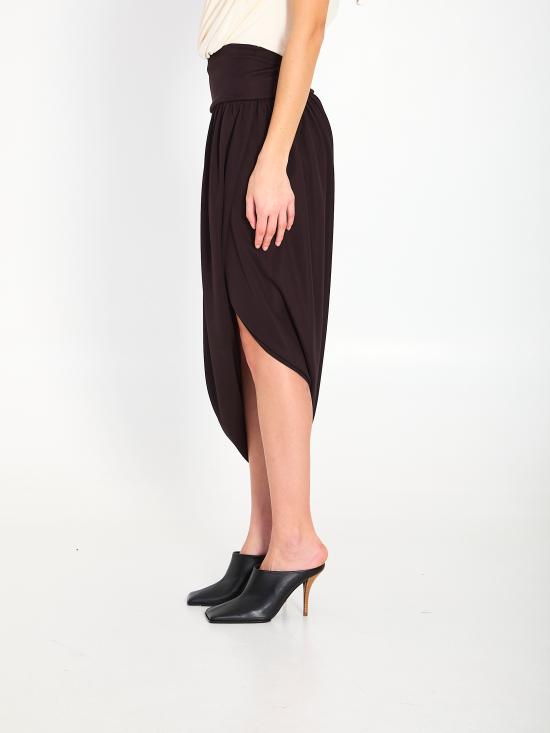 26SS 알라이아 미디 스커트 AA9J2489J077C BROWN - ALAIA