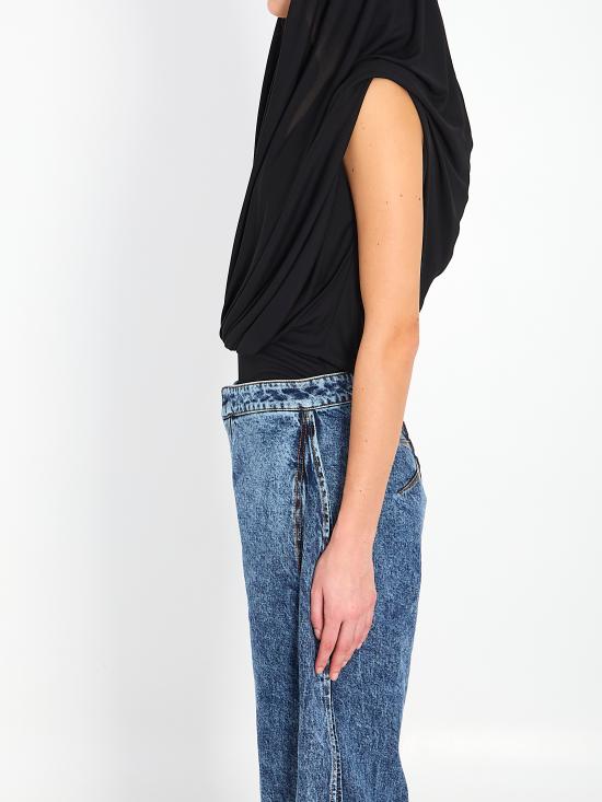 26SS 알라이아 바디수트 티셔츠 AA9B0426J090C BLACK - ALAIA