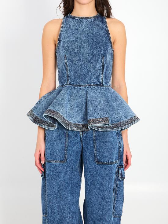 26SS 알라이아 반팔 티셔츠 AA9H14010T535C BLUE