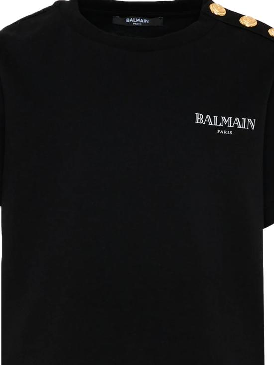 26SS [키즈] 발망 티셔츠 BY8Q21K Z3672930BC BLACK - BALMAIN