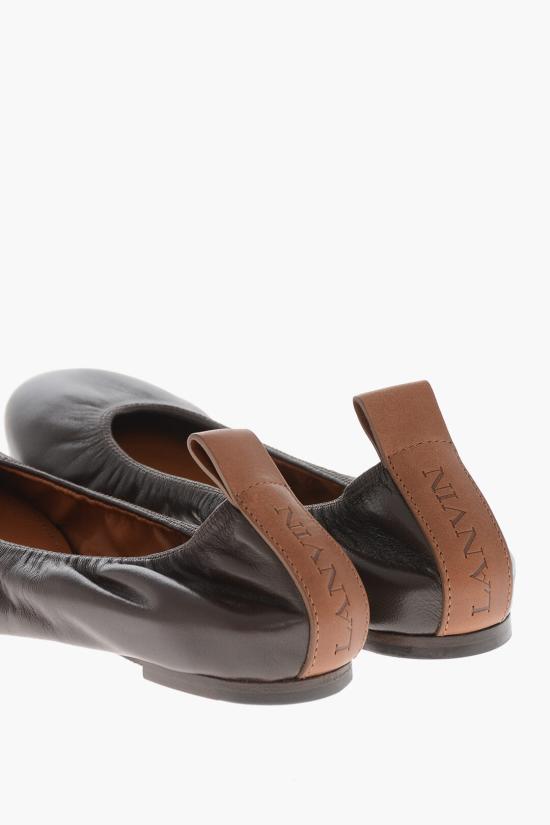  랑방 플랫 슈즈 FWBAMB02 NAPAP24 64 Brown - LANVIN