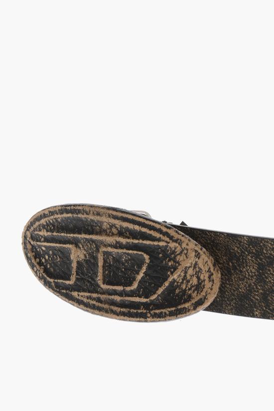  디젤 가죽 벨트 X09257 P1070 H0099 Marrone Nero - DIESEL