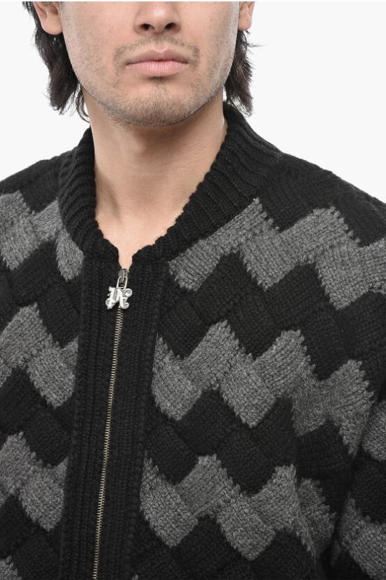  팜앤젤스 스웨터 PMHQ006R24KNI0011007 Nero Grigio - PALM ANGELS