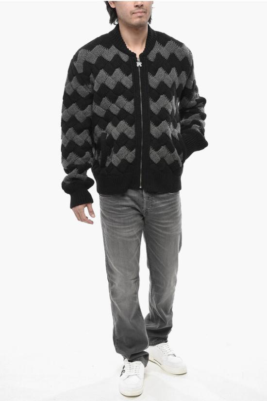  팜앤젤스 스웨터 PMHQ006R24KNI0011007 Nero Grigio - PALM ANGELS