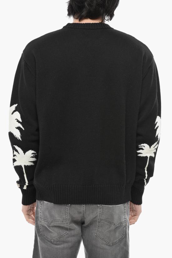  팜앤젤스 스웨터 PMHE081S25KNI0011003 Black - PALM ANGELS