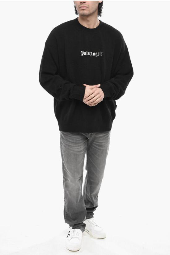  팜앤젤스 스웨터 PMHE054C99KNI0011003 Black - PALM ANGELS